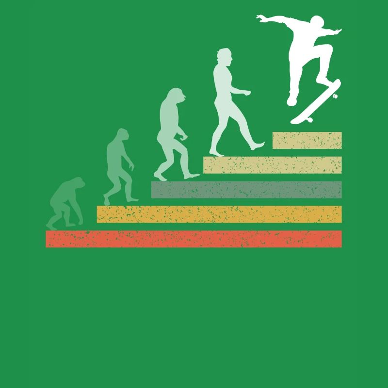 Retro Skating Board Skate Evolution Skateboard