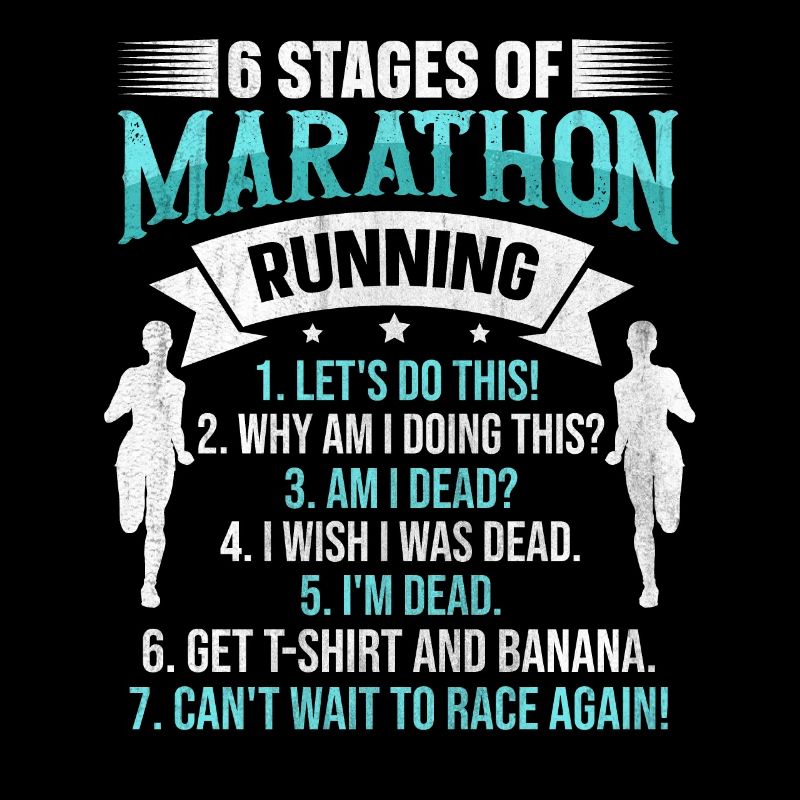 6 étapes de marathon Course Drôle de marathon