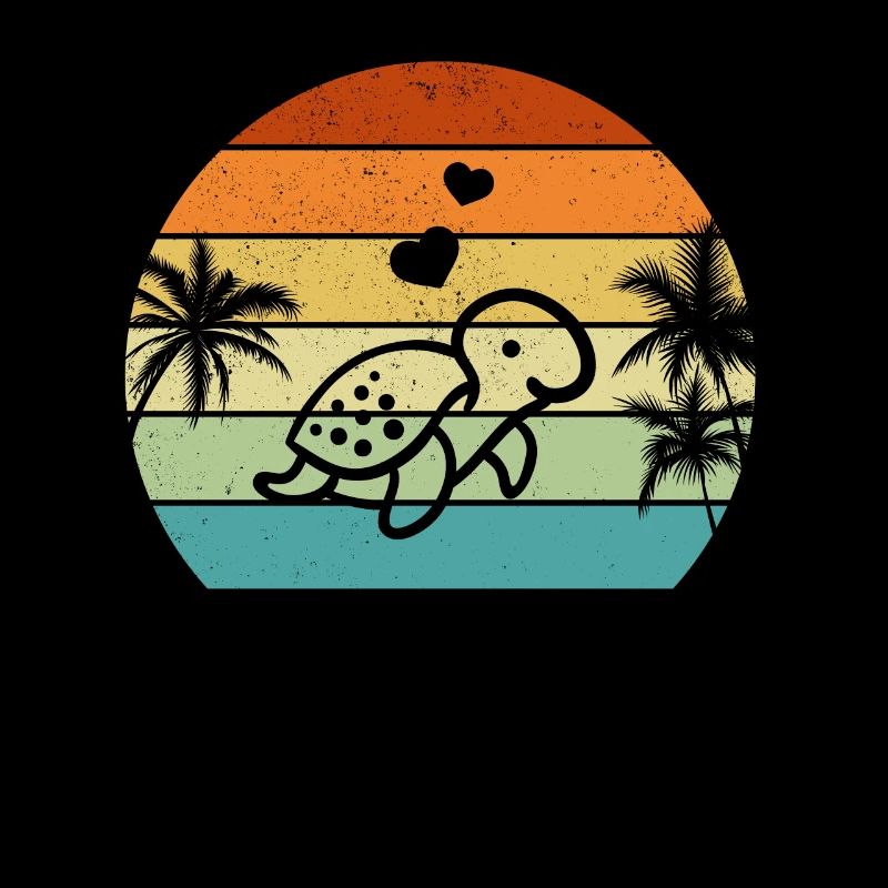 Turtle Sunset Sea Turtle Lover Cute