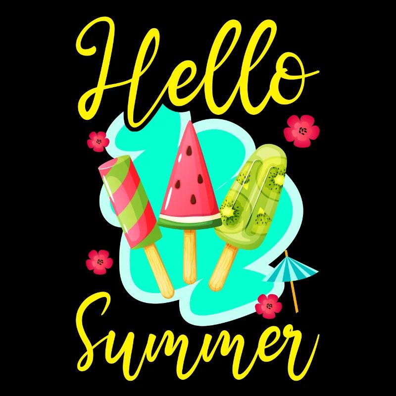 Ice Cream Popsicle Hello Summer