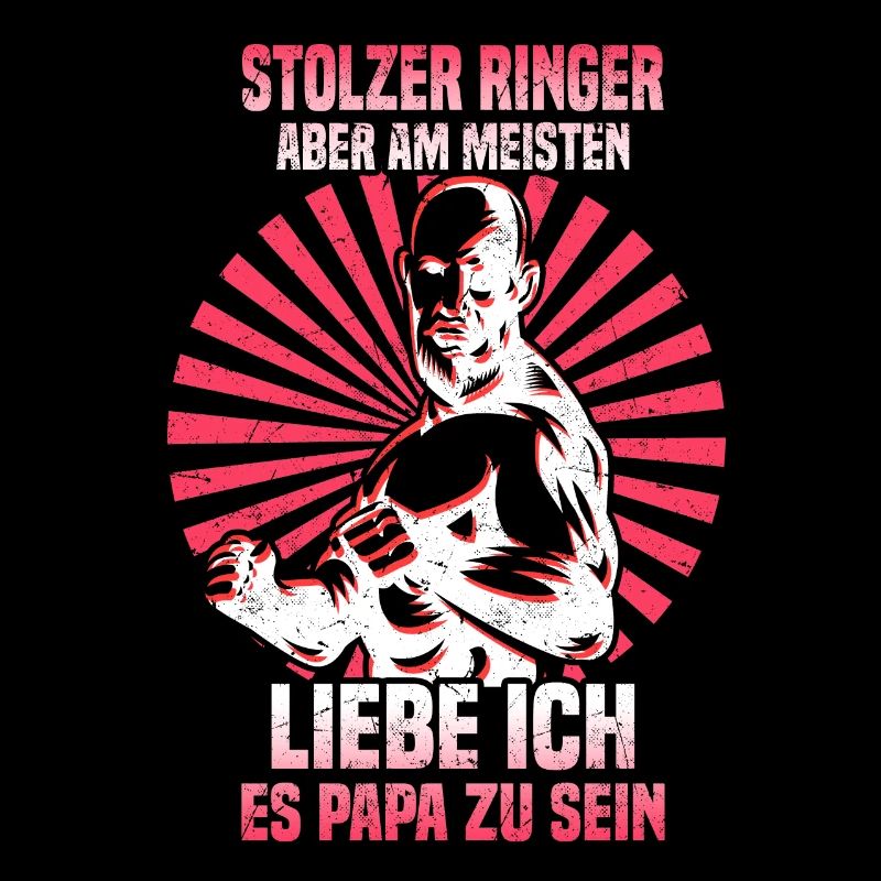Stolzer Ringer Papa Kampfsport Ringen Wrestler
