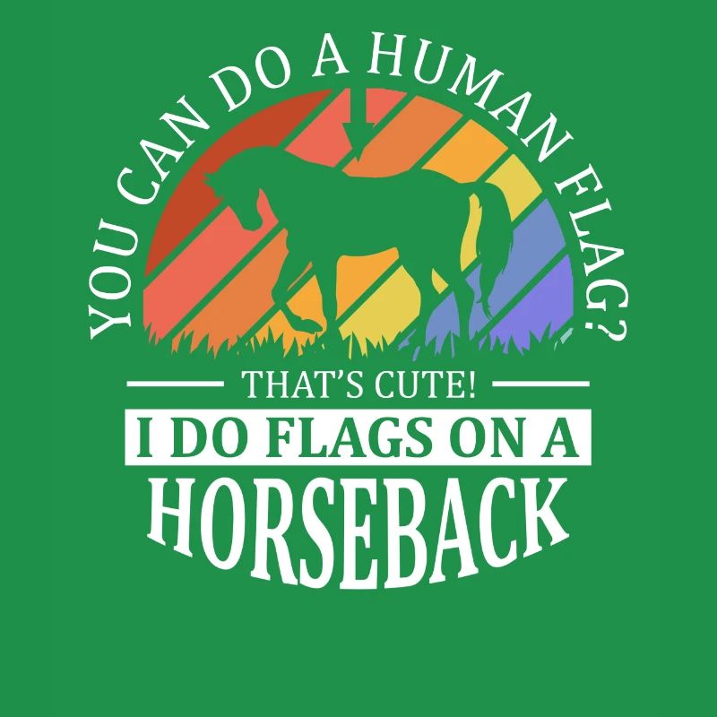 Voûter je fais des drapeaux à cheval