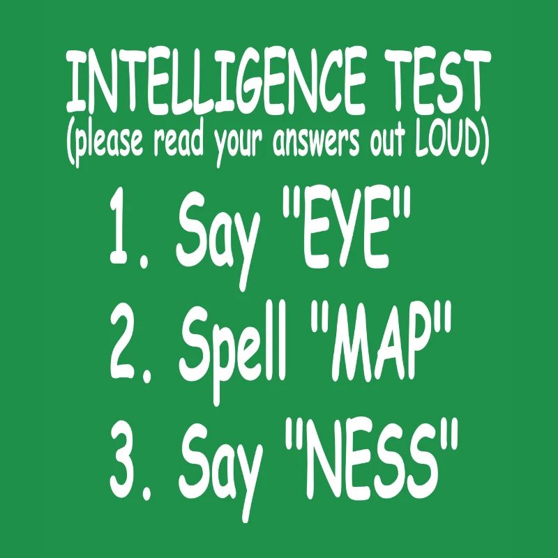 Drôle de test d’intelligence EYE MAP NESS Génial