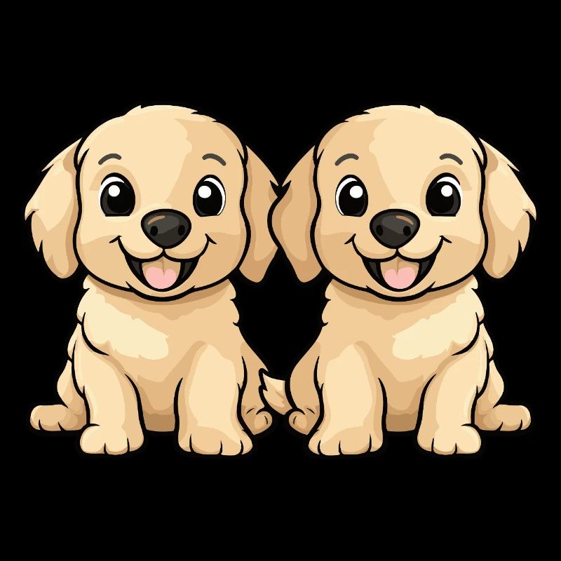 Golden Retriever Hund Comic