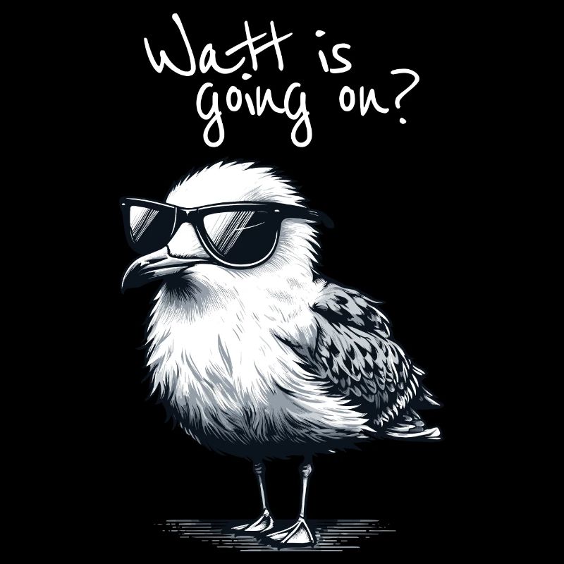 Watt is going on Coole Möwe Nordsee Spruch