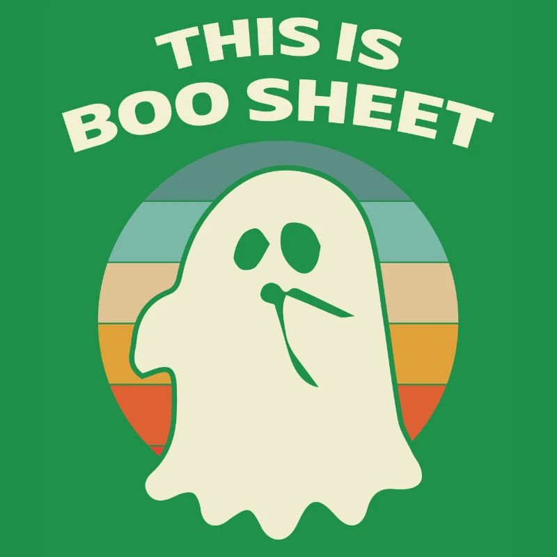 This Is Boo Sheet Ghost Retro Halloween