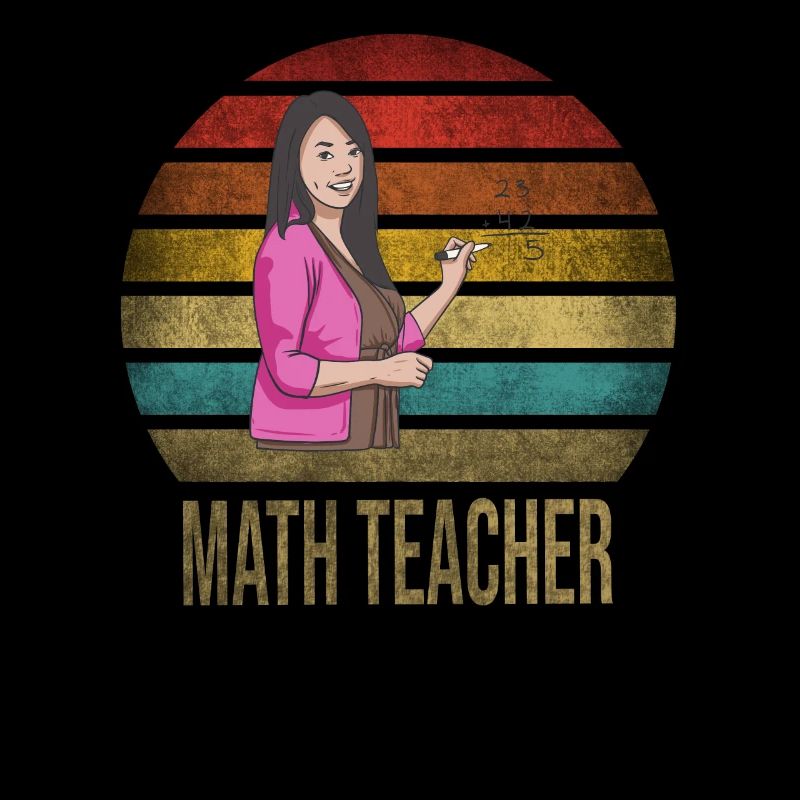 Professeur de mathématiques École de mathématiques Retro Sunset