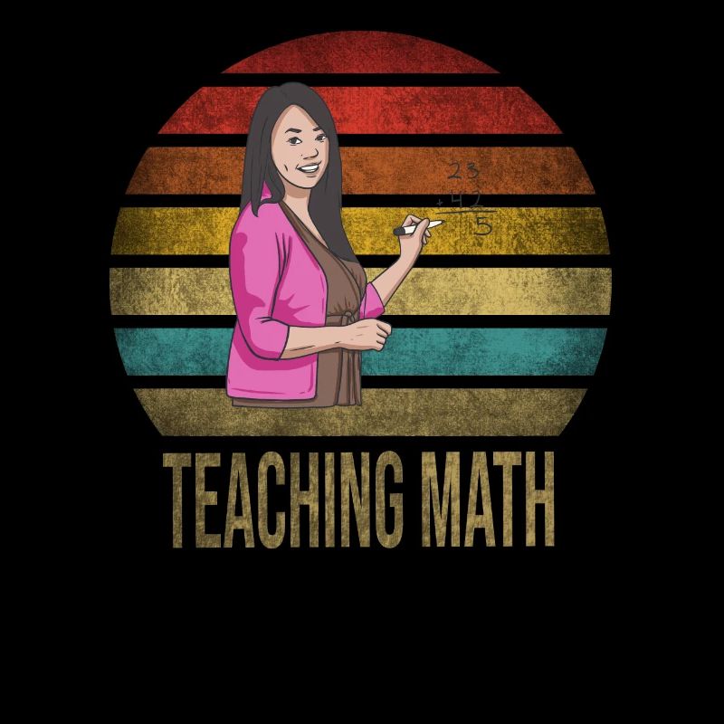 Professeur de mathématiques École de mathématiques Retro Sunset