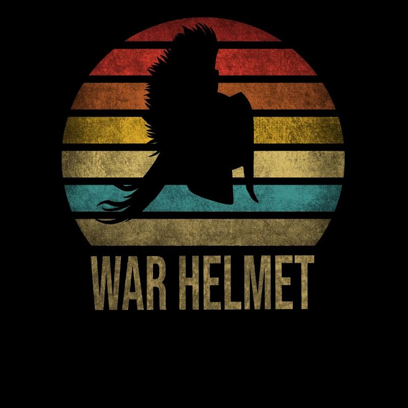 Plumed War Helmet Rome Sparta Retro Sunset