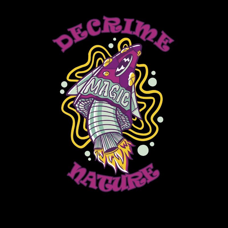 Decrime Nature Coloré Magic Mushroom Rocket