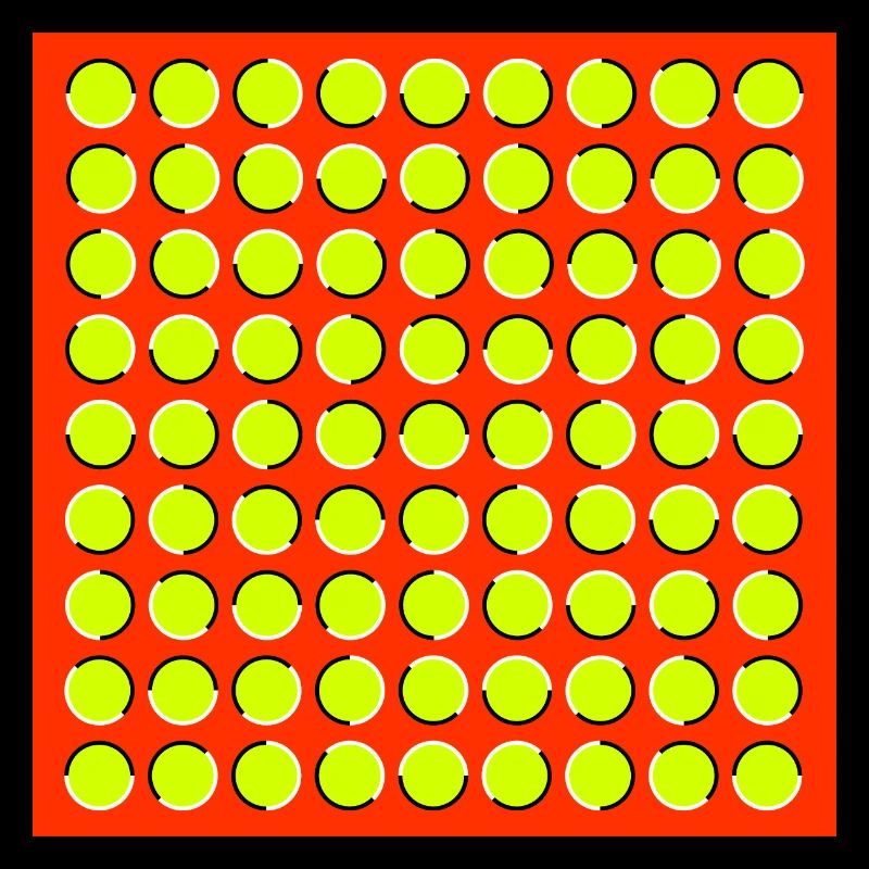 optical illusion - moving circles