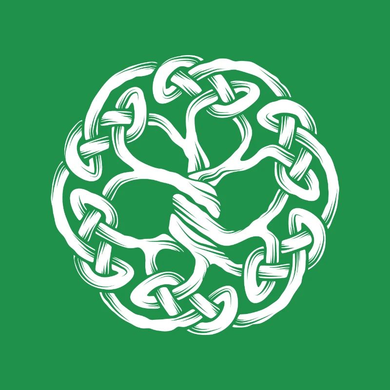 Celtic tree. White.