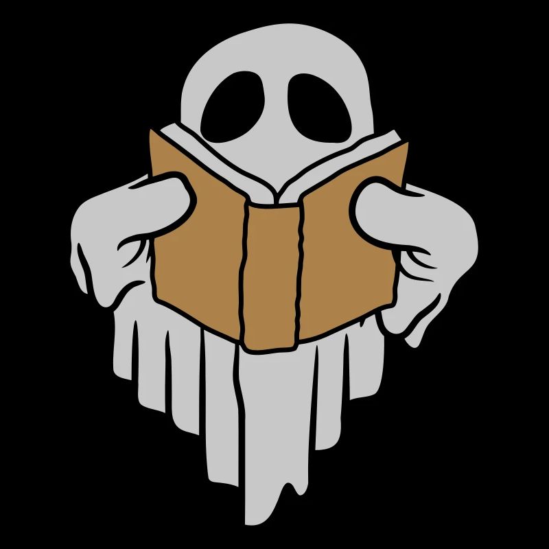 Buch lesender lustiger Geist