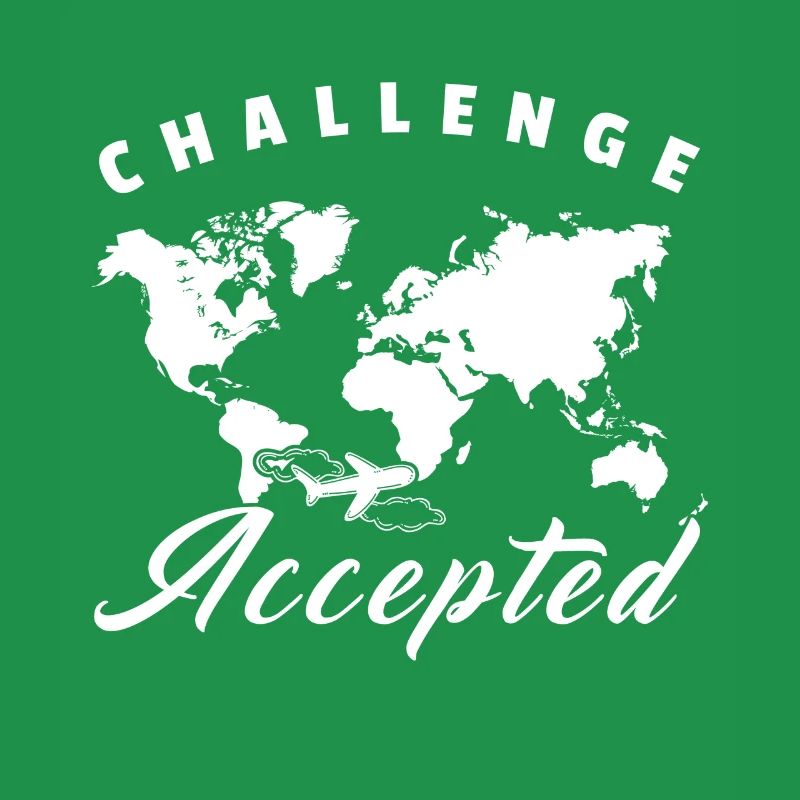 Challenge Accepted Gift World Map World Tour