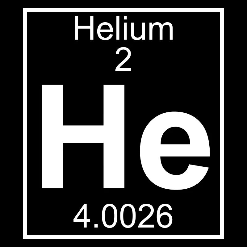Periodic table element 2 - He (helium) - BIG