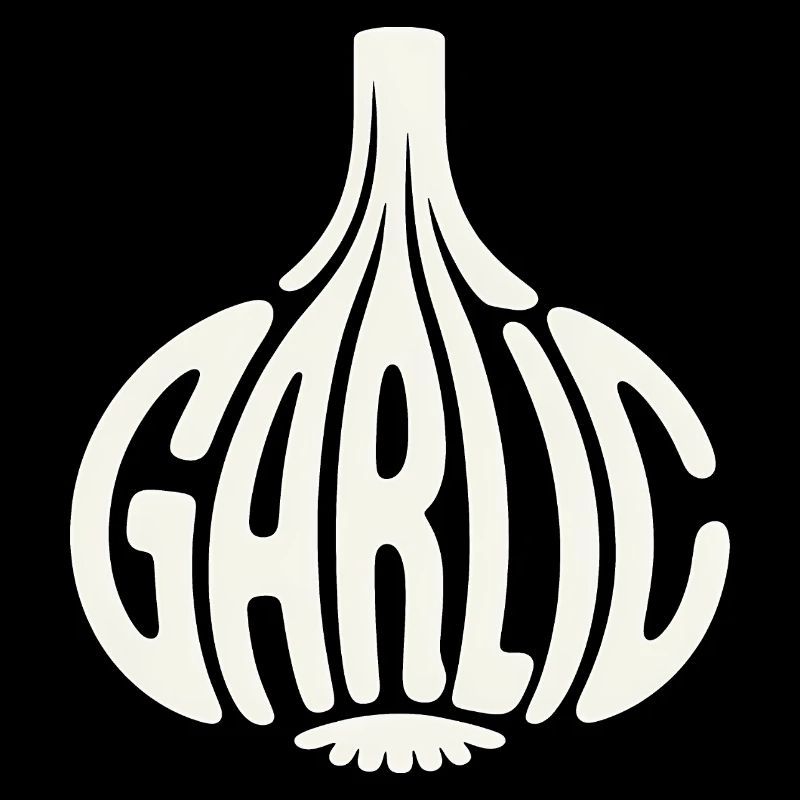 Garlic - Cool Vegetable Logo