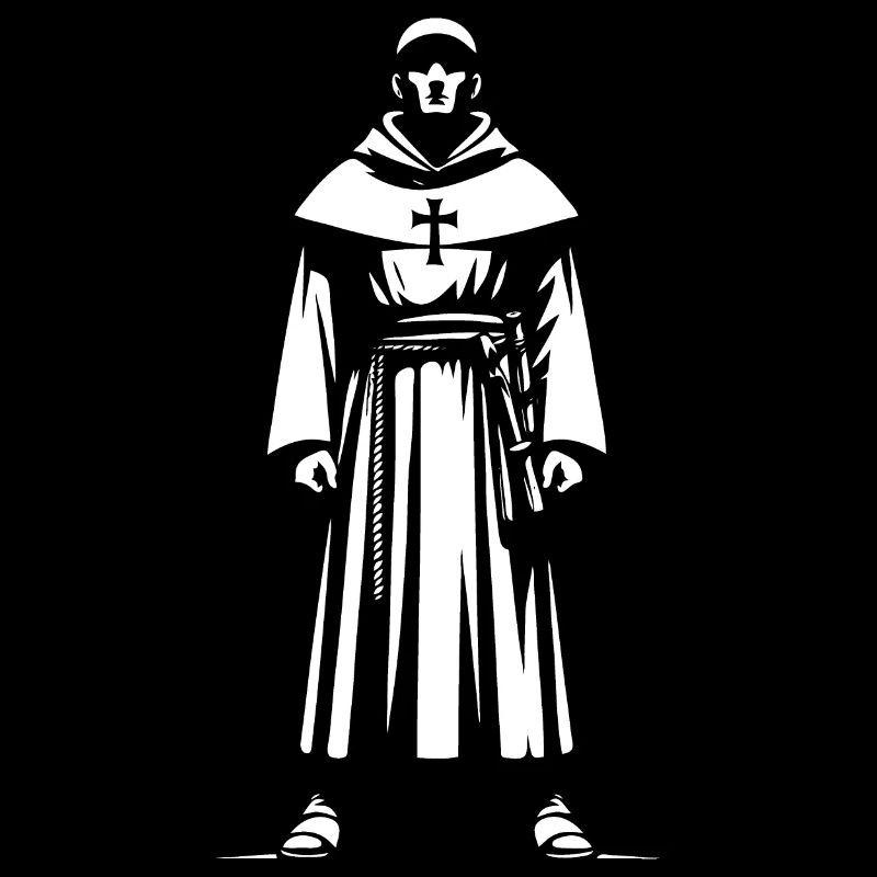Design de moine cool – Moines chrétiens dans le monastère