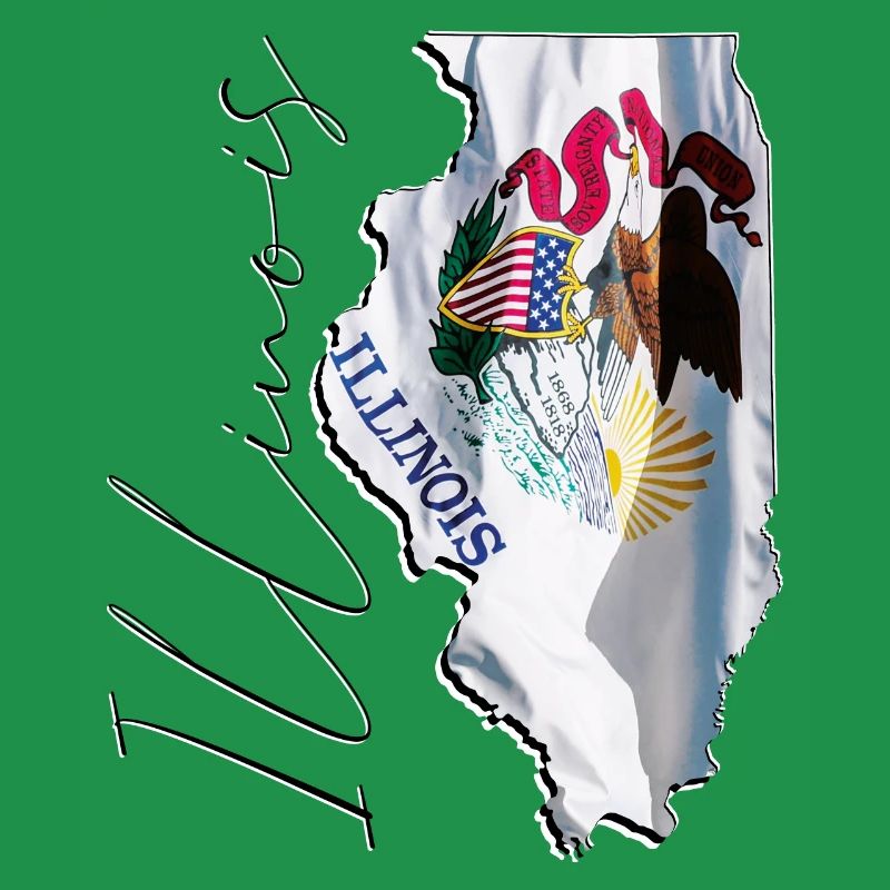 Illinois (États-Unis) | Drapeau réel | Flag Map Script