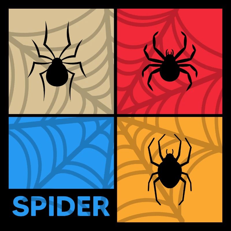 spinne retro spinnennetz netzwerker arachnoidea