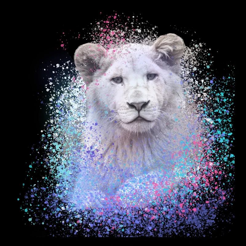 Lion,Lion's Head,Graffiti,Colorful,White Lion,Graffiti