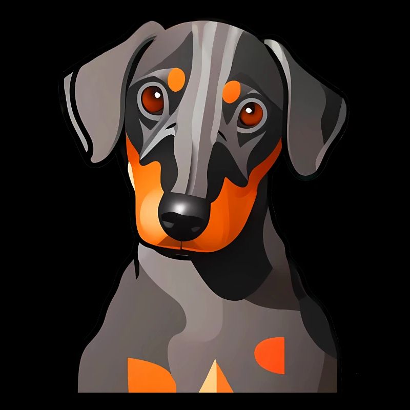 Dachshund Design Graphic Motif