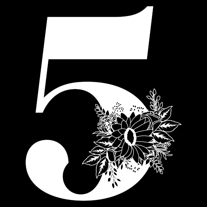 Nummer 5 Schwarze Blumen - 5. Blumenjubiläum