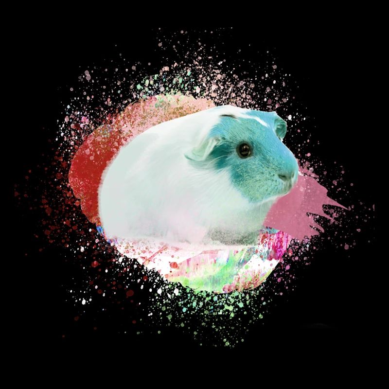 Cochons d’Inde, graffiti, peinture, coloré