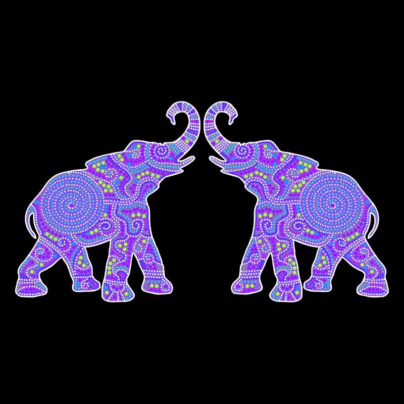 Wonderful Dot Work - Two ELEPHANTS 1