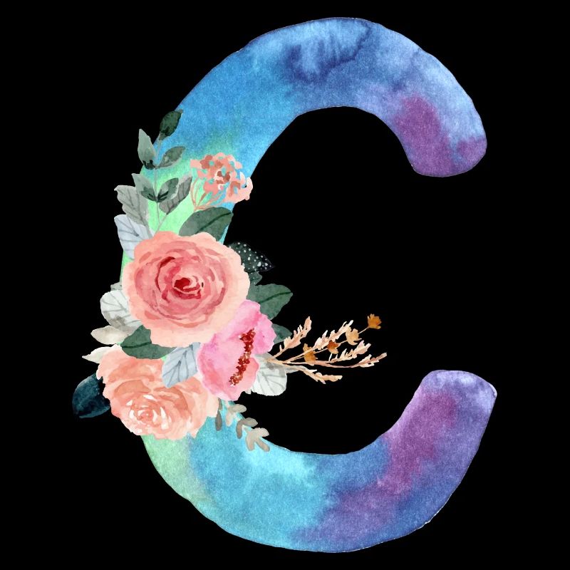 Buchstabe c Aquarell