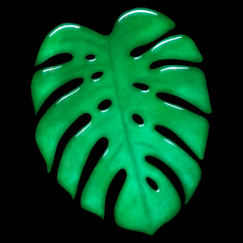 Monstera Glasblatt