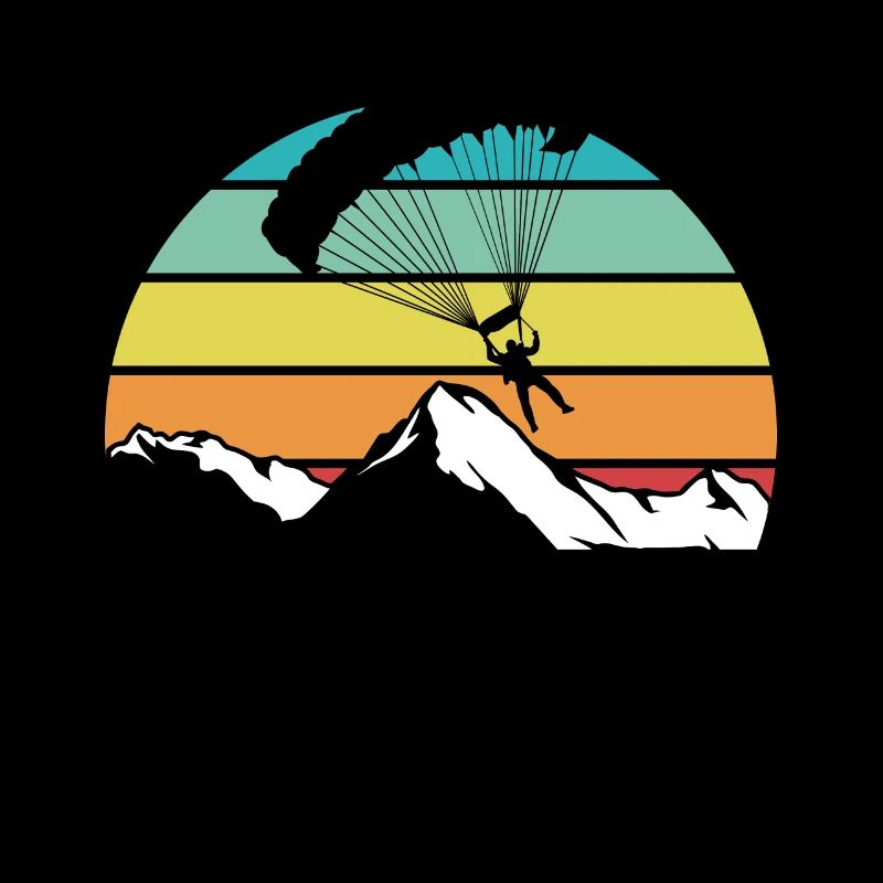 Parachute Retro Mountain Paragliding