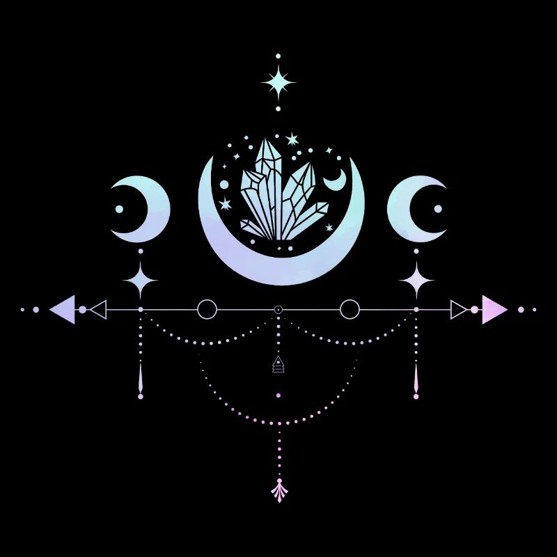 Pastel Goth Moon Witchy Crescent