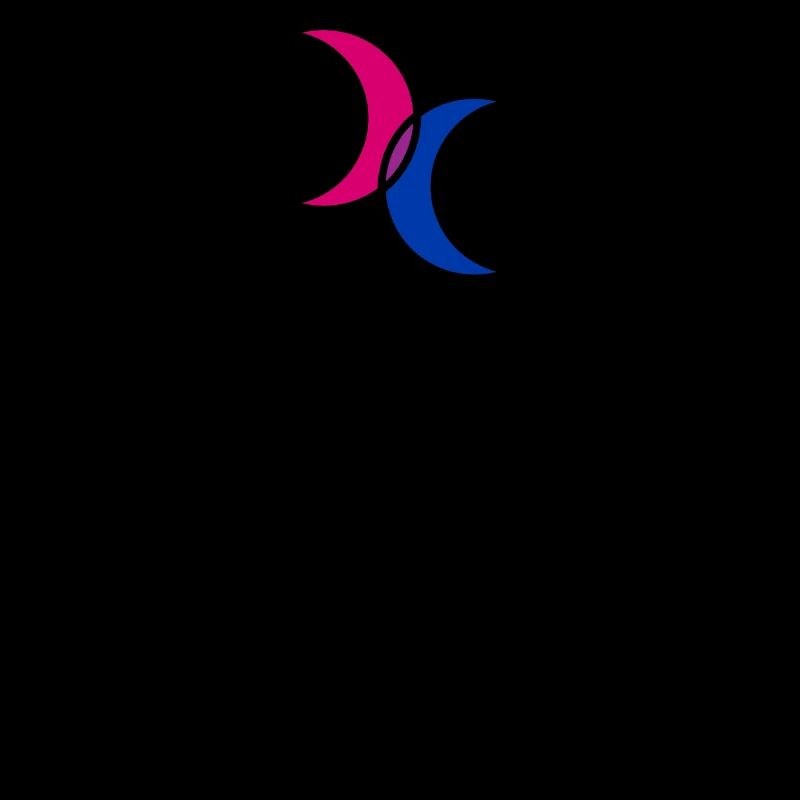 Subtle Bi Pride Crescent Moon Bisexual & Mystical