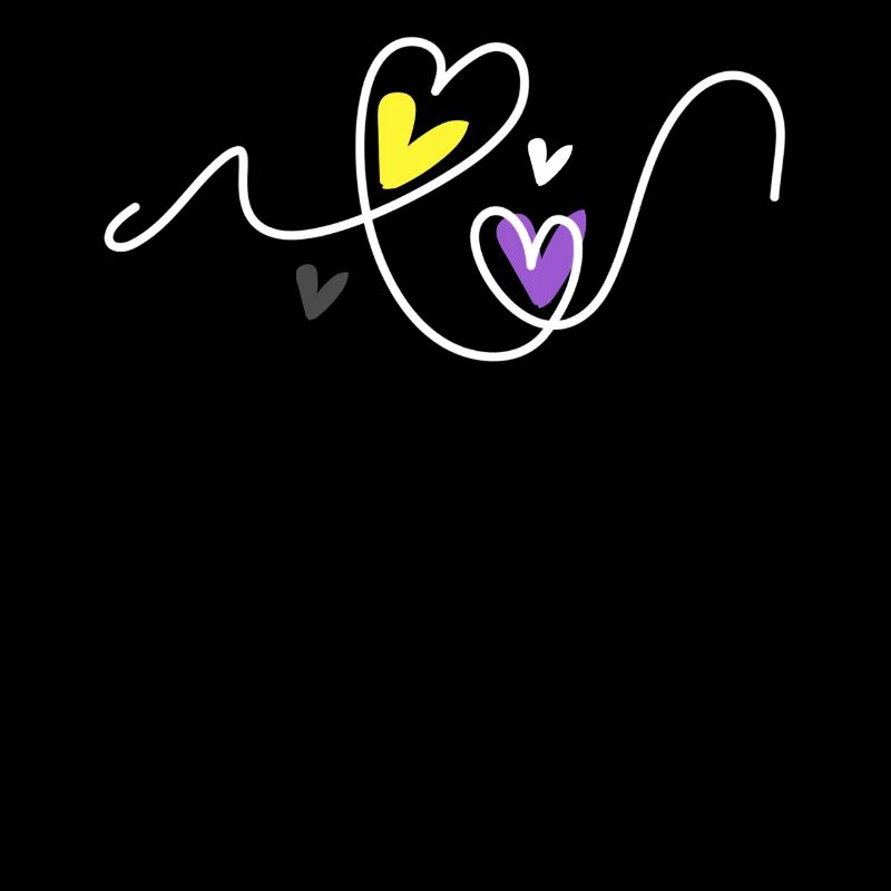 Nonbinary Pride Herzlinie Enby Farben Liebe