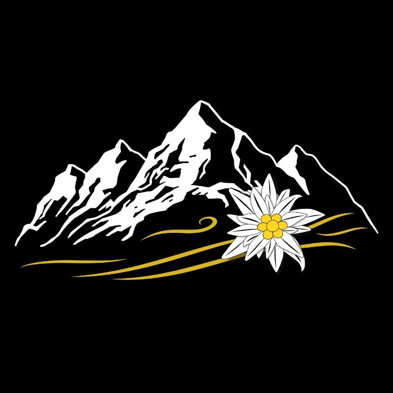 Berglandschaft mit einem Edelweiss