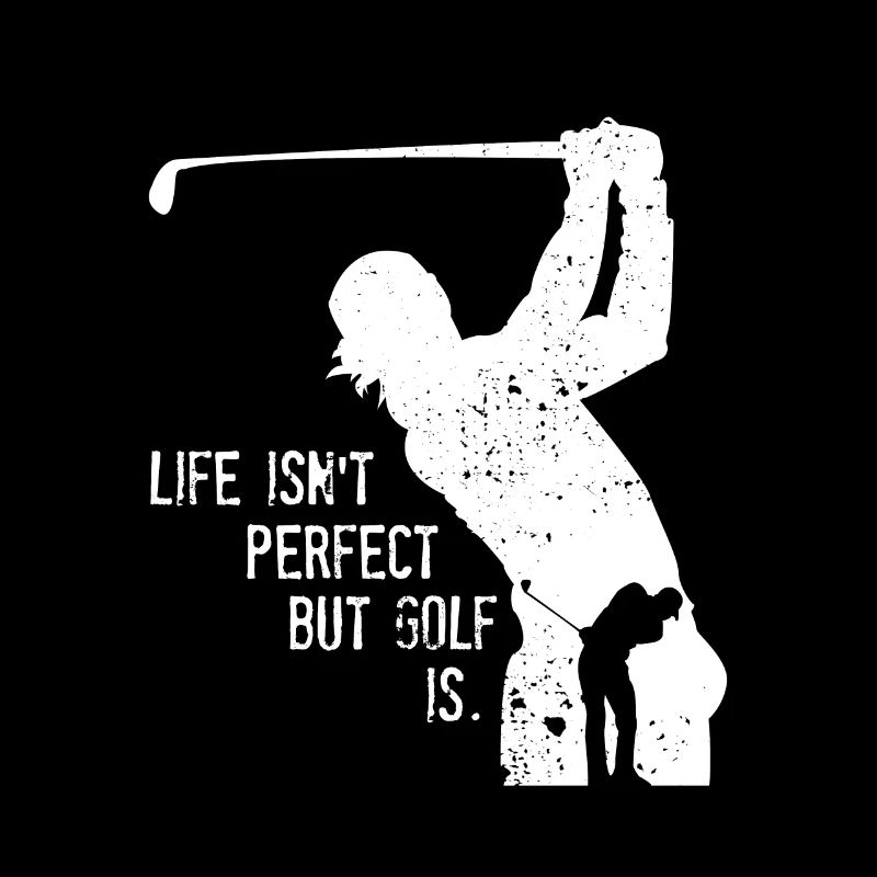 Golfer Golfspieler Silhouette Spruch Golfschläger