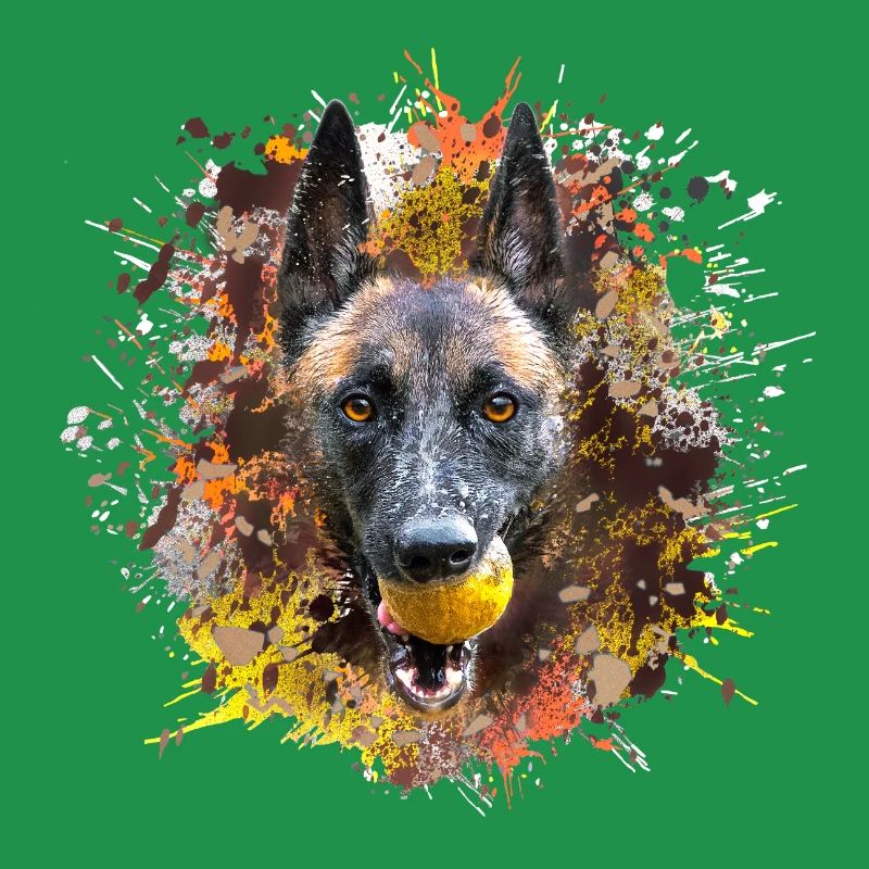 malinois à la balle