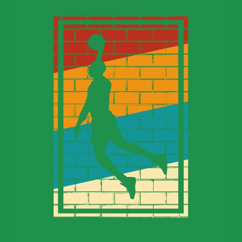 Logo de basket-ball rétro