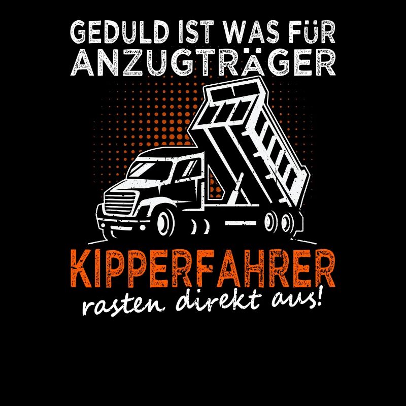 Kipperfahrer rasten direkt aus Kipper Muldenkipper