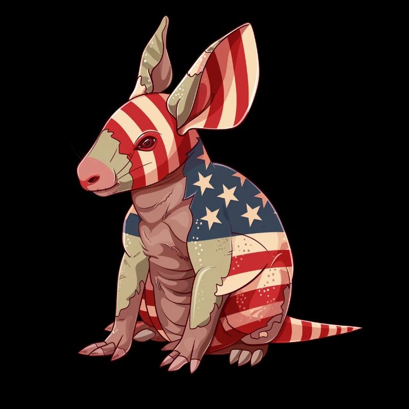 Aardvark Drapeau américain Jour du 4 juillet Aardvark