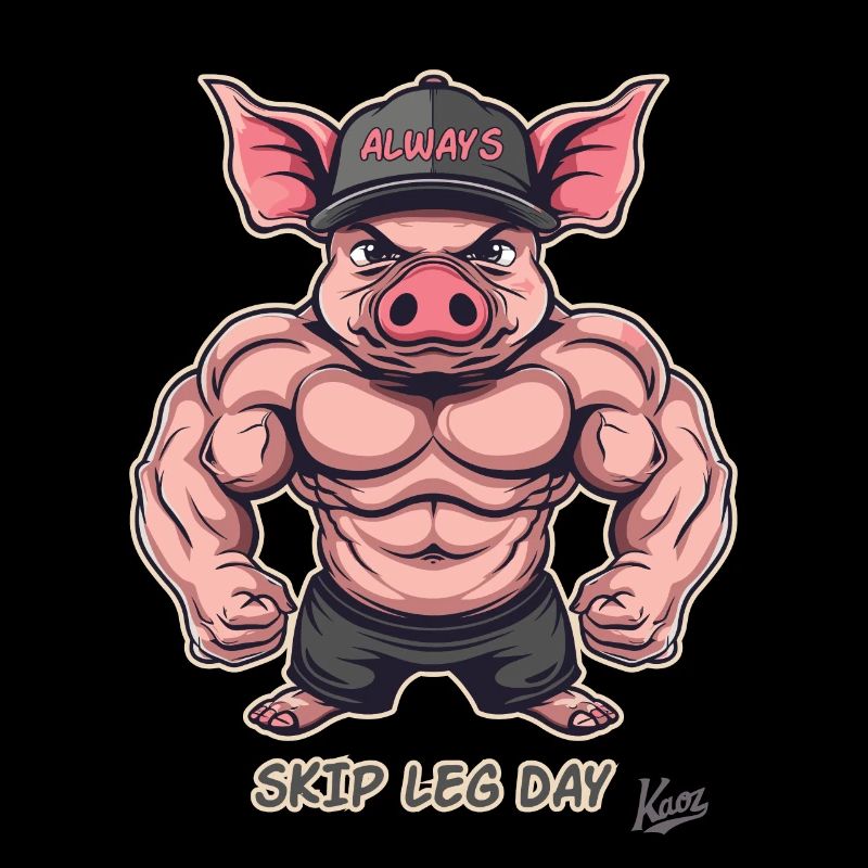 Muscle Bodybuilder Pig: Skip Leg Day Again
