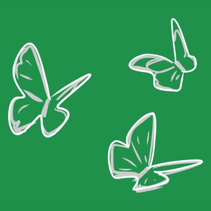 butterflies flying symbol pattern