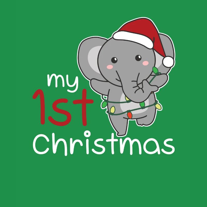Éléphant de Noël Eléphant mon 1er Noël