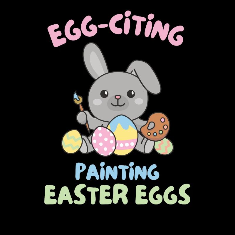 cute bunnies for Easter with Easter eggs bunny