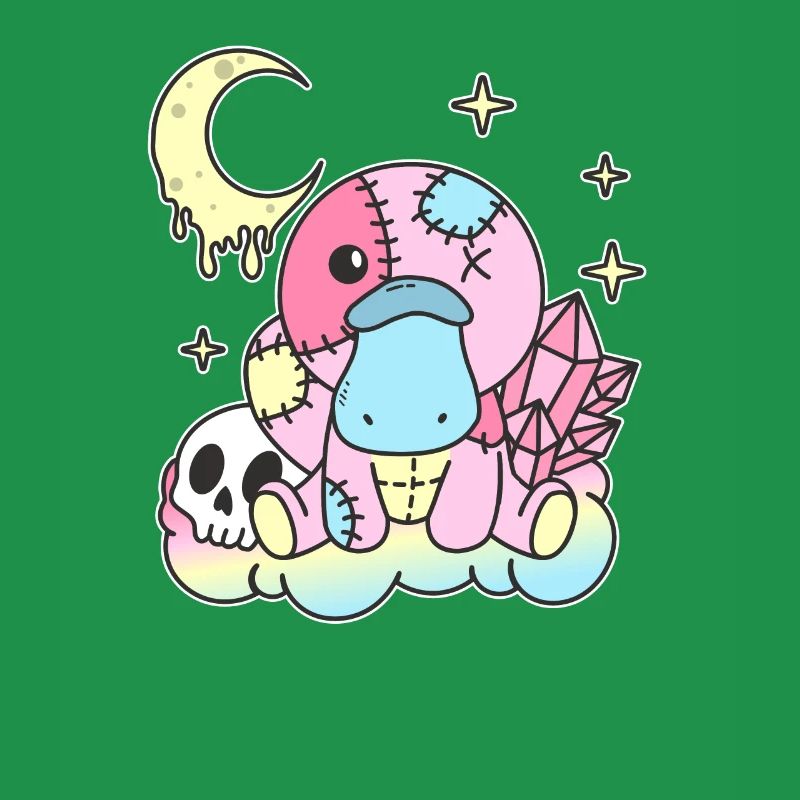 Kawaii Platypus Sloth Pastel Gothic