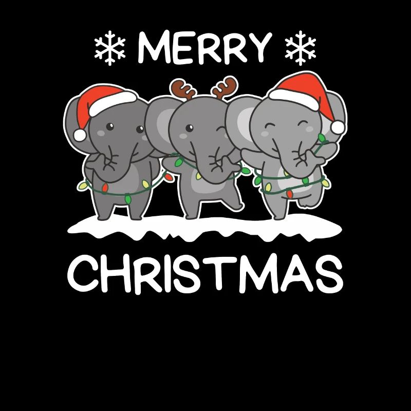 Frohe Weihnachten Elefant Heiligabend Elefanten
