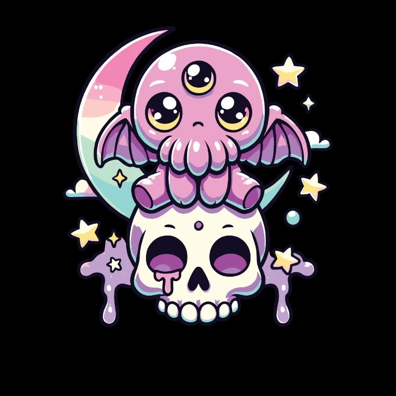 Kawaii Gothic Cthulhu Pastellfarben Gothic Goth
