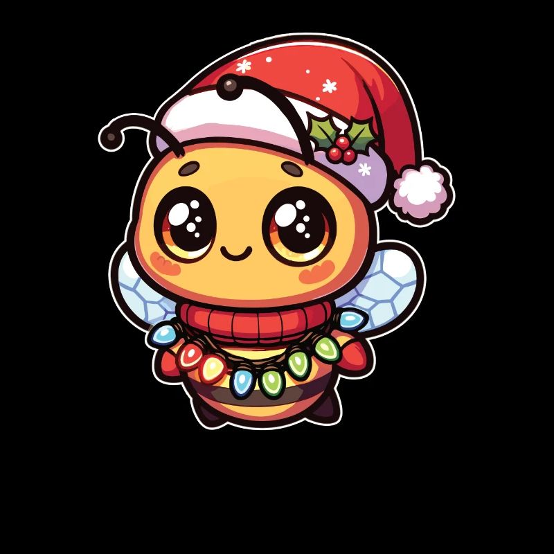 Christmas Hat Christmas Light Chain Bee