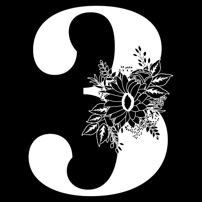 Nummer 3 Schwarze Blumen - 3. Blumenjubiläum