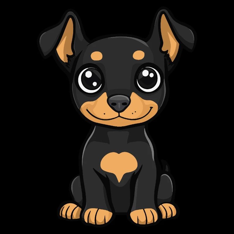 Doberman Hund Niedlich